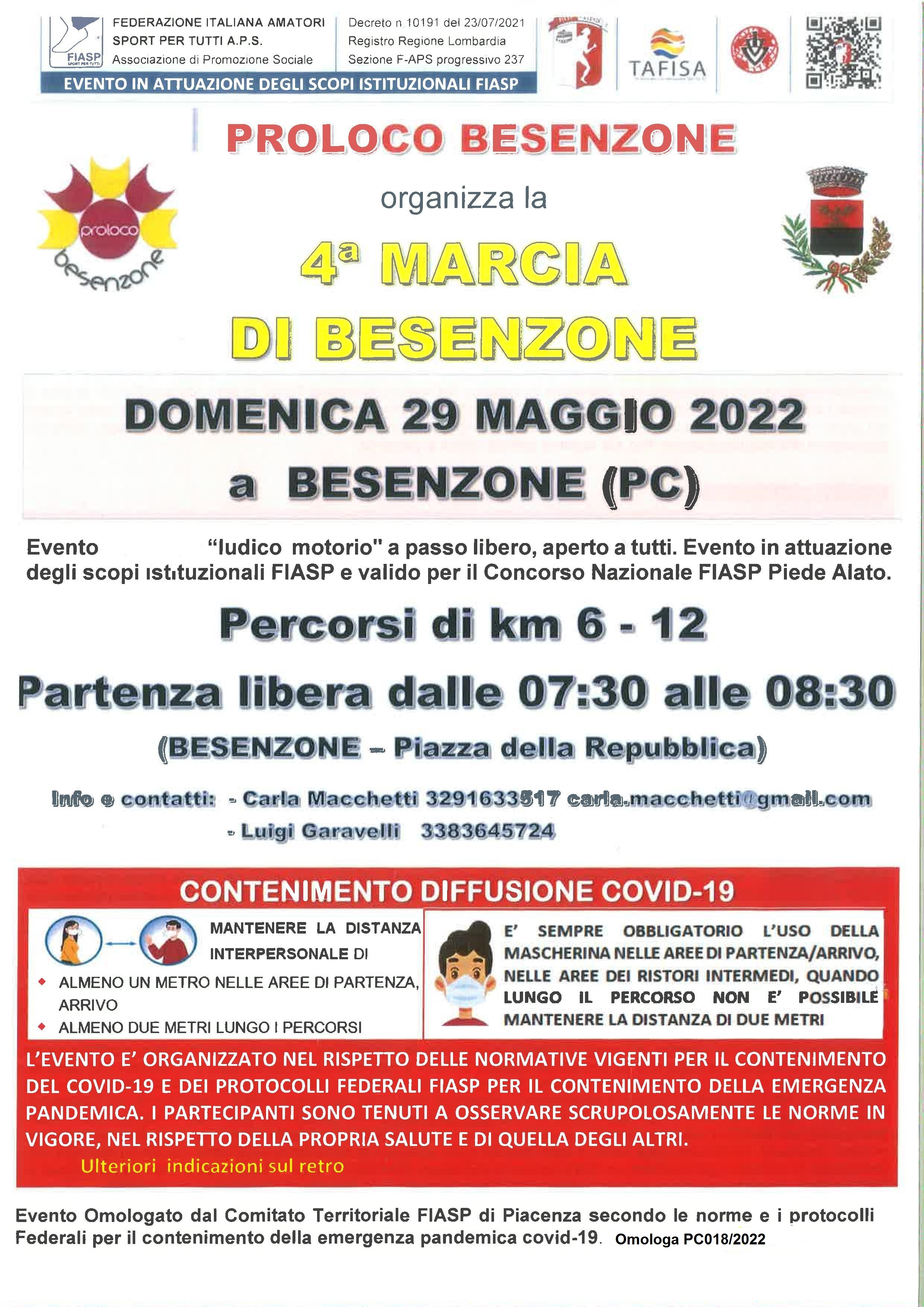 29 maggio 20220529 PROLOCO BESENZONE Volantino Marcia 2022 page 001